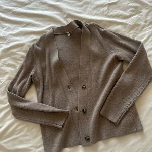 Uniqlo Brown Ribbed Cardigan (Almost New)